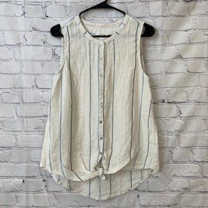 NWT C&C California 100% Linen sleeveless top